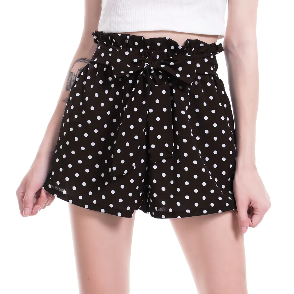 VIIANLES Printed Dots Summer Shorts Frill Trim Bow High Waist Shorts Fashion Lady Women Black Navy Blue Loose Female XL Casual
VIIANLES Printed Dots Summer Shorts Frill Trim Bow High Waist Shorts Fashion Lady Women Black Navy Blue Loose Female XL Casual