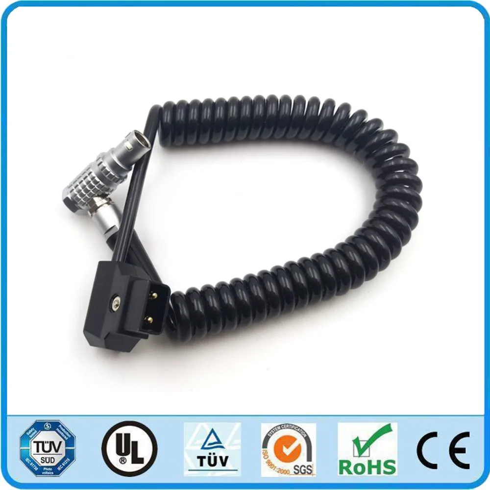 Kine Camera External Outdoor Power Cable, D-tap Male to LEMO FHG 1B 2 pin Right Angle Male Plug Coiled Power Cable
Kine Camera External Outdoor Power Cable, D-tap Male to LEMO FHG 1B 2 pin Right Angle Male Plug Coiled Power Cable