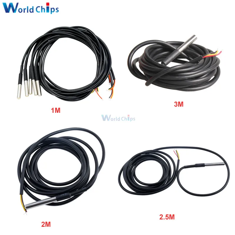 1M/2M/2.5M/3M DS18B20 Stainless Steel Package Waterproof DS18b20 Temperature Probe Temperature Sensor 18b20 For Arduino Diy Kit
1M/2M/2.5M/3M DS18B20 Stainless Steel Package Waterproof DS18b20 Temperature Probe Temperature Sensor 18b20 For Arduino Diy Kit