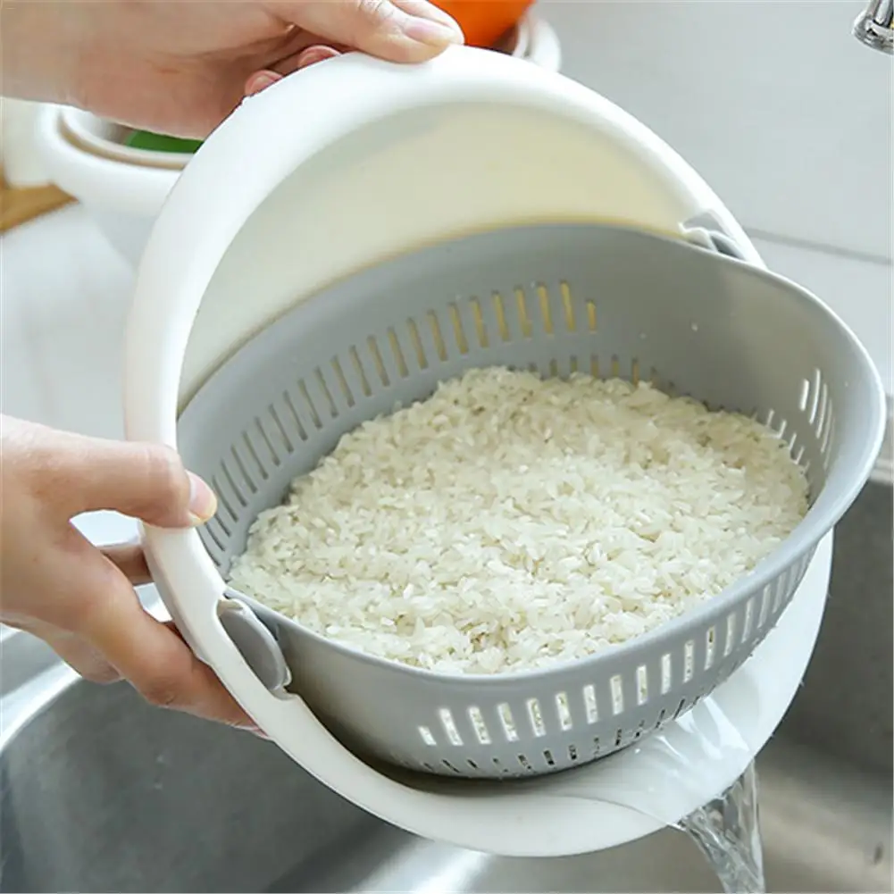 Multi-functional Drain Basket Plastic Double Layer Vegetable Washing Basket Portable Kitchen Fruit Basket Home Kitchen Storage
Multi-functional Drain Basket Plastic Double Layer Vegetable Washing Basket Portable Kitchen Fruit Basket Home Kitchen Storage