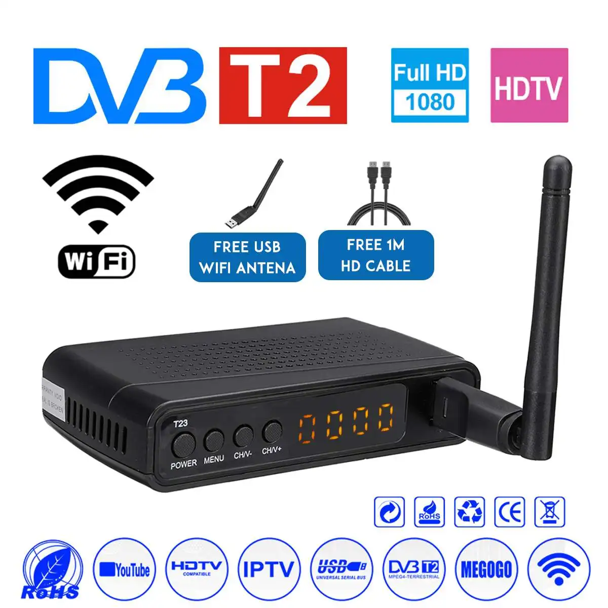 LEORY USB2.0 HDMI Satellite Tv Receiver Tuner Mini DVBT2 TV Receiver Wifi Full-HD 1080P Dvb-t2 Tuner TV Box with Antenna
LEORY USB2.0 HDMI Satellite Tv Receiver Tuner Mini DVBT2 TV Receiver Wifi Full-HD 1080P Dvb-t2 Tuner TV Box with Antenna