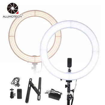 Alumotech LED 18"Ring Light Selfie Lights 60W 5500K/3200K Dimming Lamp Bulbs For Camera Photography Studio Video Phone Lighting
Alumotech LED 18"Ring Light Selfie Lights 60W 5500K/3200K Dimming Lamp Bulbs For Camera Photography Studio Video Phone Lighting