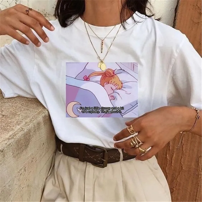 I'm Just A Little Clumsy Sailor Moon tshirt Women Kawaii Japanese Anime Aesthetic White cotton graphic tees tops plus size
I'm Just A Little Clumsy Sailor Moon tshirt Women Kawaii Japanese Anime Aesthetic White cotton graphic tees tops plus size