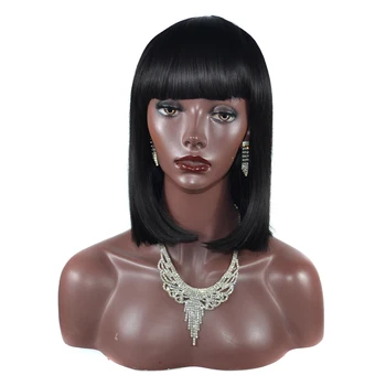 Black Bob Wigs Female Short Straight Hair Wigs With Blunt Bangs Heat Resistant Natural Synthetic Cosplay Wigs For Black Women
Black Bob Wigs Female Short Straight Hair Wigs With Blunt Bangs Heat Resistant Natural Synthetic Cosplay Wigs For Black Women