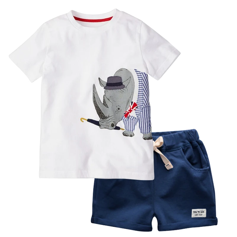 BINIDUCKLING Boys Cotton Summer Clothes Set O-Neck Cartoon Pattern T-shirt+Shorts 2PCS/Set for Baby Kids Boys Outfit
BINIDUCKLING Boys Cotton Summer Clothes Set O-Neck Cartoon Pattern T-shirt+Shorts 2PCS/Set for Baby Kids Boys Outfit
