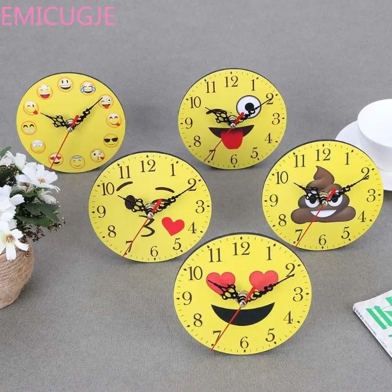 New Clock Watch Home Decoration Living Room Creative Emoji Emoticon Wall Clock 12 mm Wooden Desk Clocks Kids Gifts
New Clock Watch Home Decoration Living Room Creative Emoji Emoticon Wall Clock 12 mm Wooden Desk Clocks Kids Gifts