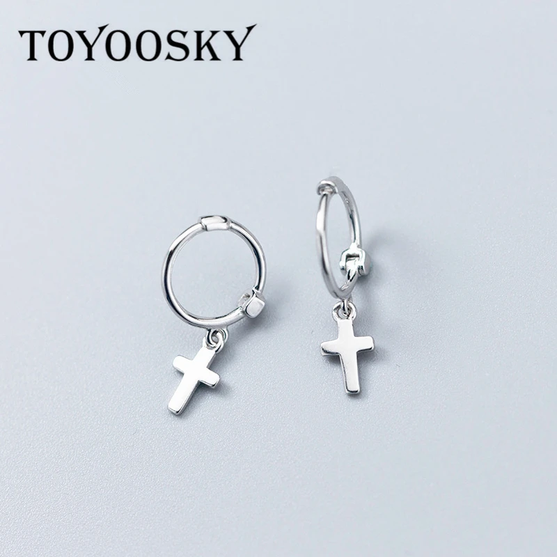 TOYOOSKY Small 925 Sterling Silver Hoop Huggie Earrings For Women Cross Charm sterling-silver-jewelry Small Studs Ear
TOYOOSKY Small 925 Sterling Silver Hoop Huggie Earrings For Women Cross Charm sterling-silver-jewelry Small Studs Ear