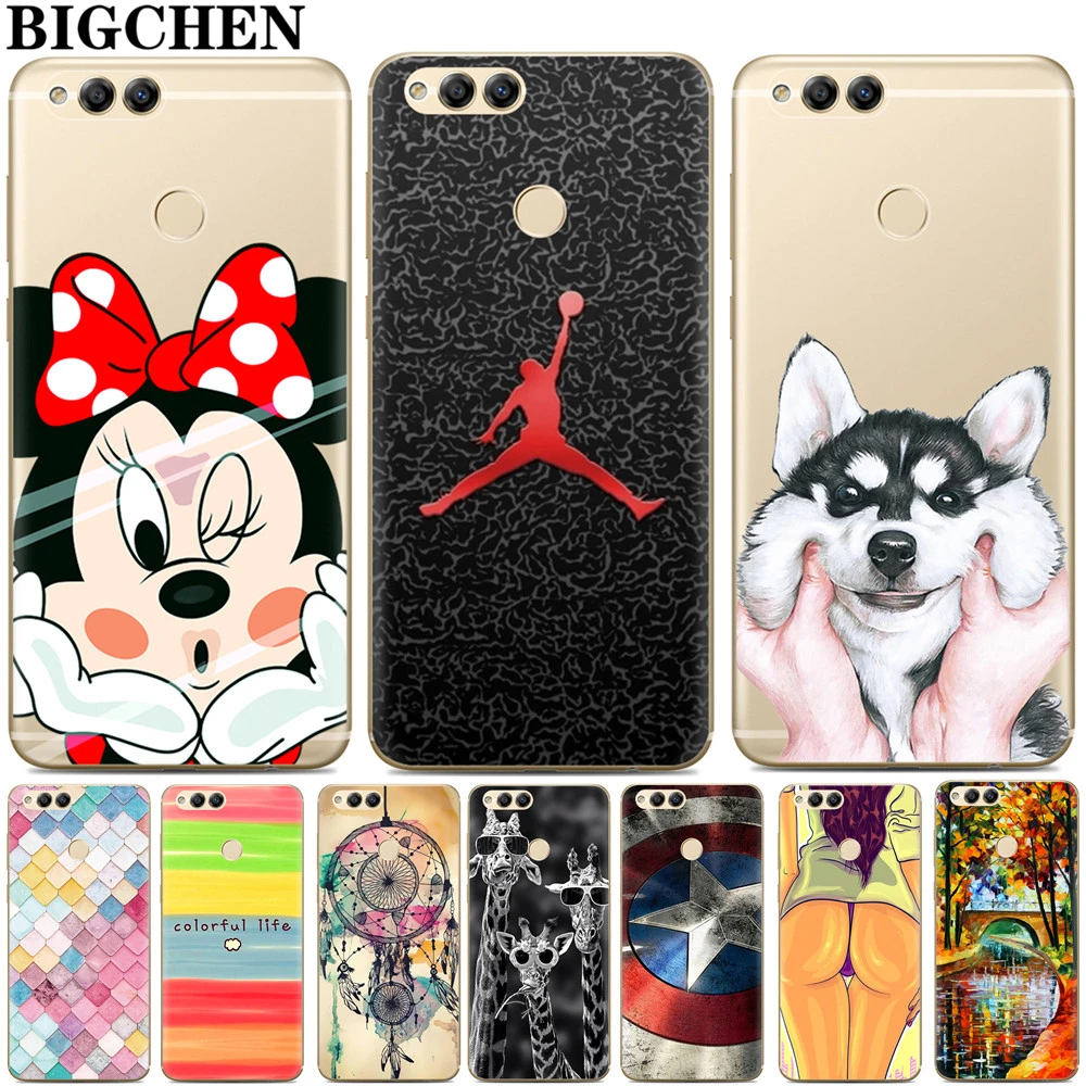 BIGCHEN Cover Cases For Huawei Honor 7X Case Shell Cover Painted Soft TPU Silicone Protector Case for Huawei Honor 7X Cases
BIGCHEN Cover Cases For Huawei Honor 7X Case Shell Cover Painted Soft TPU Silicone Protector Case for Huawei Honor 7X Cases