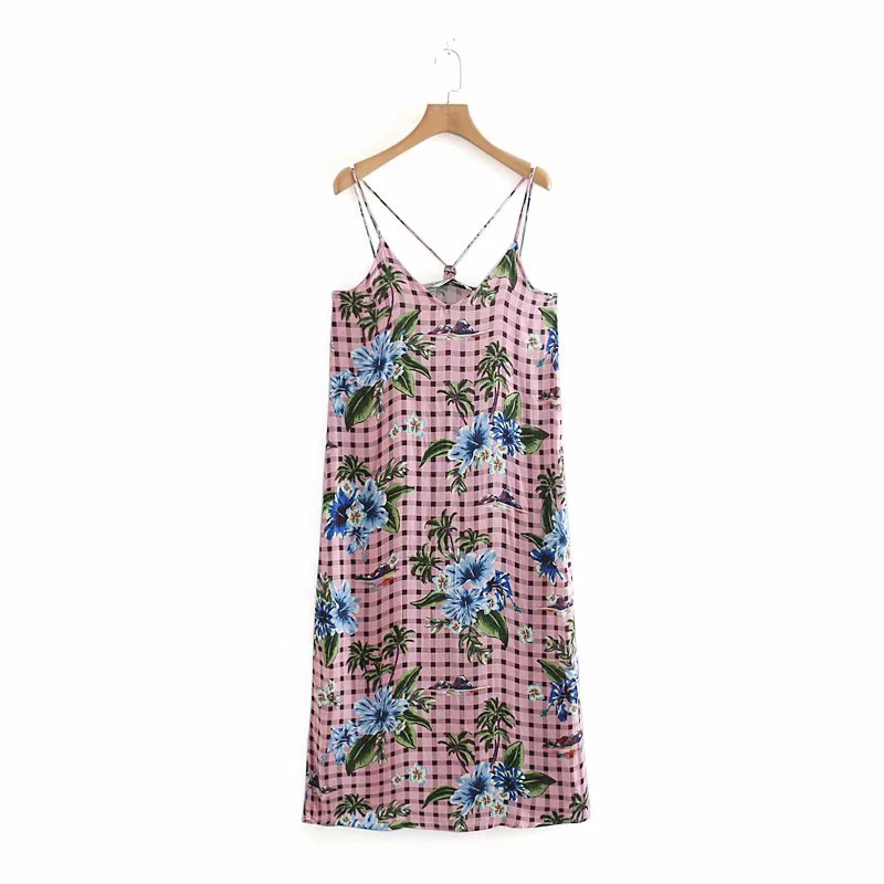 ZXQJ 2019 Spring-Summer Chic Women Flower Print Long Dress Female Za Boho Plaid Spaghetti Strap Fashion Dresses vestidos
ZXQJ 2019 Spring-Summer Chic Women Flower Print Long Dress Female Za Boho Plaid Spaghetti Strap Fashion Dresses vestidos