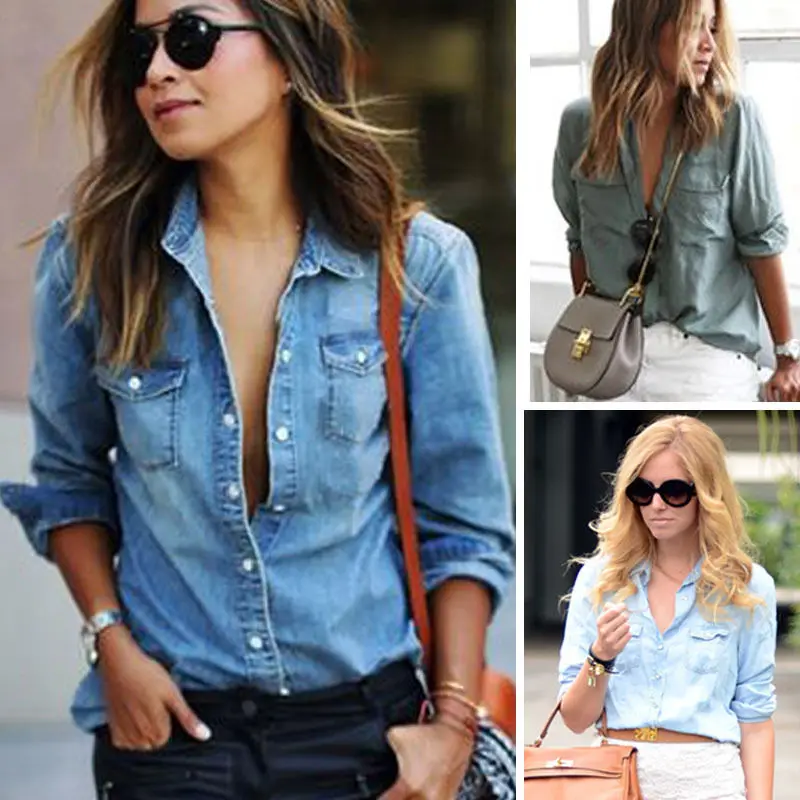 NEW Fashion Women T-Shirt Ladies Clothing Jean Denim Long Sleeve Tops Women Casual Clothes Female
NEW Fashion Women T-Shirt Ladies Clothing Jean Denim Long Sleeve Tops Women Casual Clothes Female