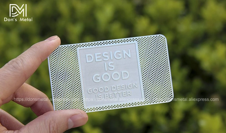 Personalizing three-dimensional decorative pattern concave/convex cutout quality stainless steel business metal card