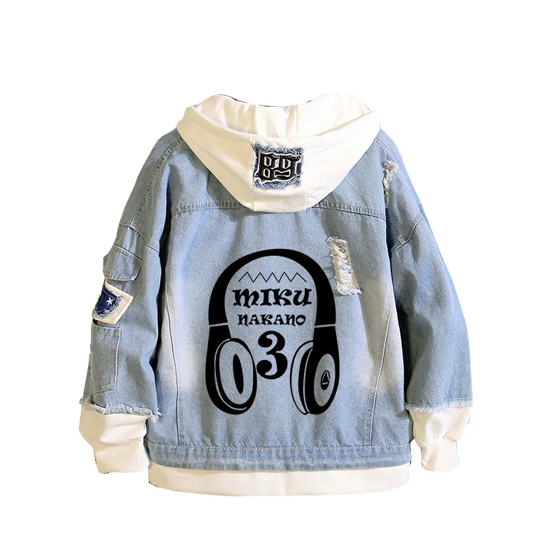 The Quintessential Quintuplets Anime Denim Jacket Harajuku Hooded Jeans Nakano Miku Cosplay Sweatshirt Punk Unisex Hoodies
The Quintessential Quintuplets Anime Denim Jacket Harajuku Hooded Jeans Nakano Miku Cosplay Sweatshirt Punk Unisex Hoodies