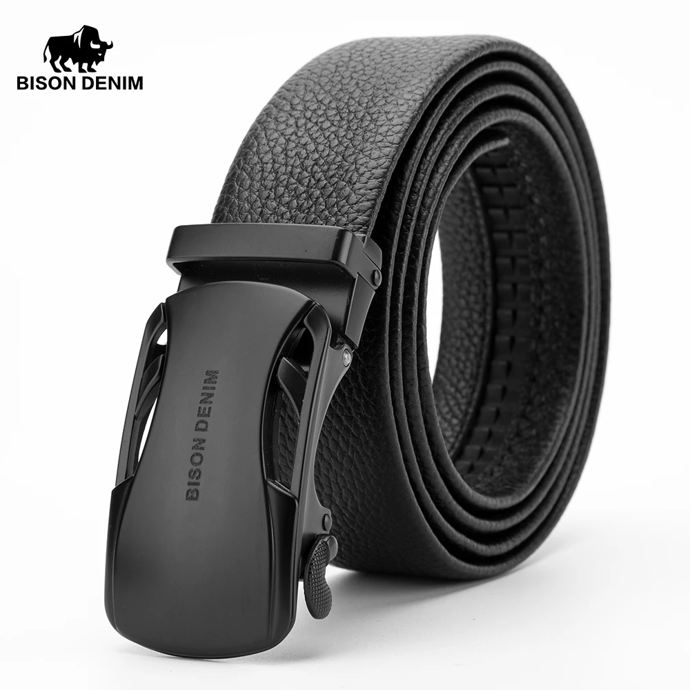 BISON DENIM Real Cow Leather Men Belt 3.4 Width Automatic Buckle Business Casual Belts For Male N71407
BISON DENIM Real Cow Leather Men Belt 3.4 Width Automatic Buckle Business Casual Belts For Male N71407