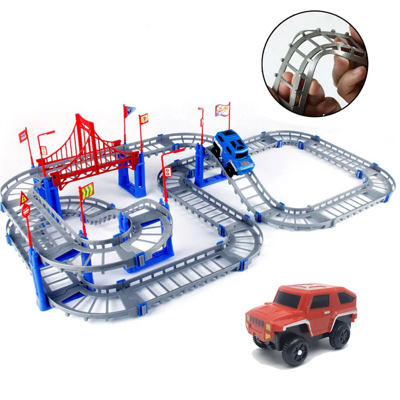 Cool Magical Railway Road Track Car DIY Electric Speed Car Train Model Assembly Racing Rail Tracks Car Toy For Children Gift
Cool Magical Railway Road Track Car DIY Electric Speed Car Train Model Assembly Racing Rail Tracks Car Toy For Children Gift