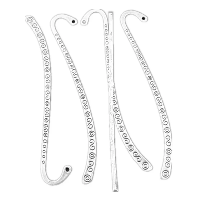 20Pcs DIY Pattern Carved Metal Bookmarks With Loop Marque de Page Jewelry Crafts Findings 85mm Bronze Tone/Silver Tone | Украшения и