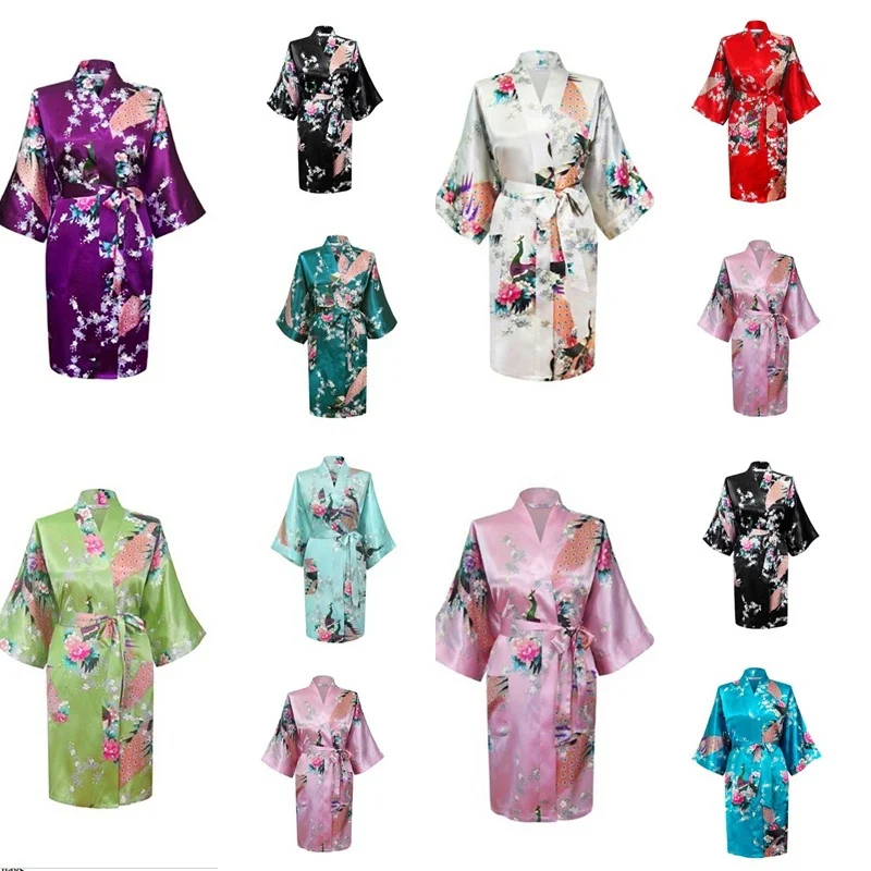 RB014 NEW Summer Style Chinese Women's Silk Rayon Robe Kimono Bath Gown Nightgown S M L XL XXL Bridal Floral Print Robes
RB014 NEW Summer Style Chinese Women's Silk Rayon Robe Kimono Bath Gown Nightgown S M L XL XXL Bridal Floral Print Robes