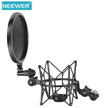 Neewer Metal Microphone Shock Mount+Detachable Pop Filter Windscreen Shield with Dual Mesh for Microphone K2 NT2000
Neewer Metal Microphone Shock Mount+Detachable Pop Filter Windscreen Shield with Dual Mesh for Microphone K2 NT2000