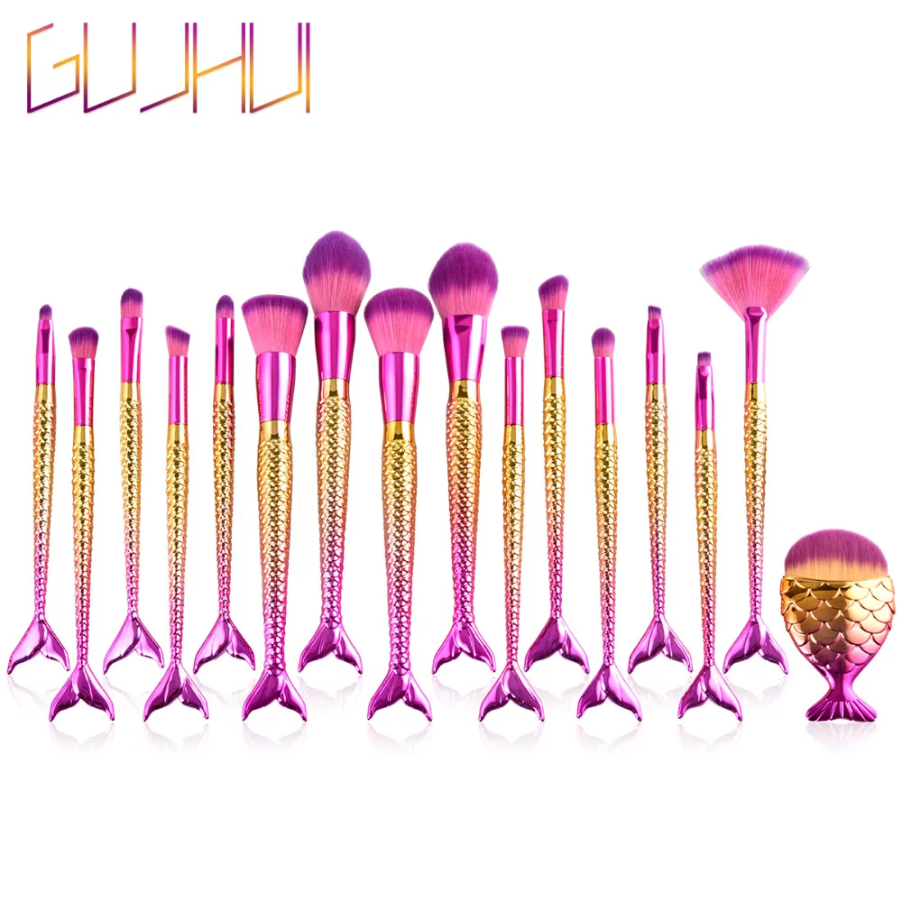 New 15/16pcs Mermaid Makeup Brushes Set Pro Foundation Powder Blush Eyebrow Eyeliner Cosmetic Make Up Brushes Kit High Quality
New 15/16pcs Mermaid Makeup Brushes Set Pro Foundation Powder Blush Eyebrow Eyeliner Cosmetic Make Up Brushes Kit High Quality