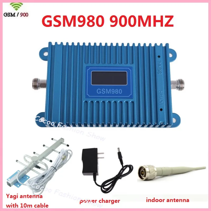 

LCD Display GSM 900Mhz Mobile Phone GSM980 Signal Booster GSM Cell Phone GSM Signal Repeater Amplifier + GSM Yagi Antenna