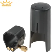 Profissional Saxofone alto Bocal Sax alto Bocal Cap & Clipe de Couro(China)