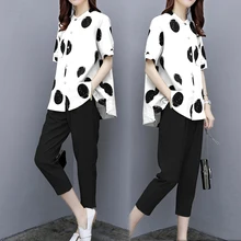 White 2 Piece Set Outfits for Women Matching Polka Dot Top and Pants Suits Plus Size 2021 Summer Tracksuit Co-ord Set Clothing
White 2 Piece Set Outfits for Women Matching Polka Dot Top and Pants Suits Plus Size 2021 Summer Tracksuit Co-ord Set Clothing