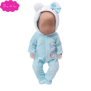 43 cm baby dolls Clothes blue flannel lovely cat jumpsuit Dress accessories fit 18 inch Girl doll zf22
43 cm baby dolls Clothes blue flannel lovely cat jumpsuit Dress accessories fit 18 inch Girl doll zf22