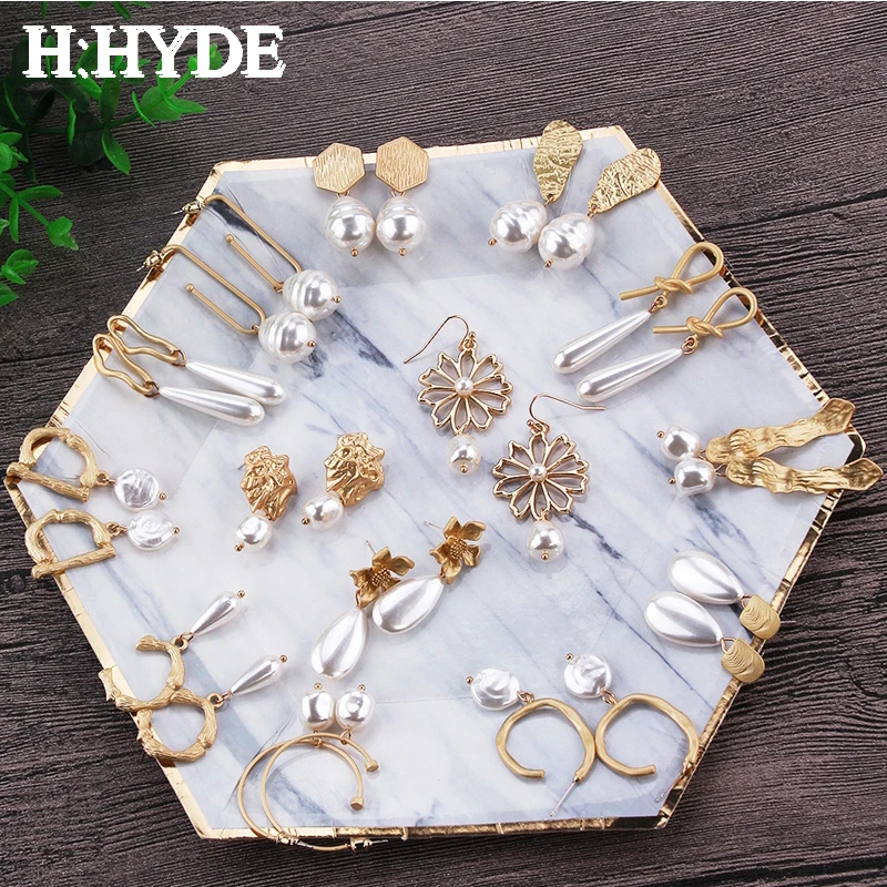 H:HYDE 2019 Vintage Irregular Freshwater Pearl Dangle Earrings For Women Brincos Geometric Drop Earring Wedding Party Jewelry
H:HYDE 2019 Vintage Irregular Freshwater Pearl Dangle Earrings For Women Brincos Geometric Drop Earring Wedding Party Jewelry