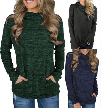 Autumn and winter high collar long-sleeved collage pocket women's shirt multi-color large size wild Slim sweater coat
Autumn and winter high collar long-sleeved collage pocket women's shirt multi-color large size wild Slim sweater coat