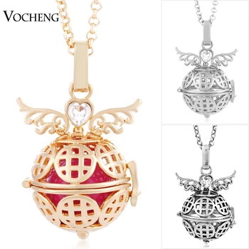 10pcs/lot Vocheng Cage Ball Necklace 3 Colors Plated Copper Metal Wings Pendant with Stainless Steel Chain VA-008*10
10pcs/lot Vocheng Cage Ball Necklace 3 Colors Plated Copper Metal Wings Pendant with Stainless Steel Chain VA-008*10
