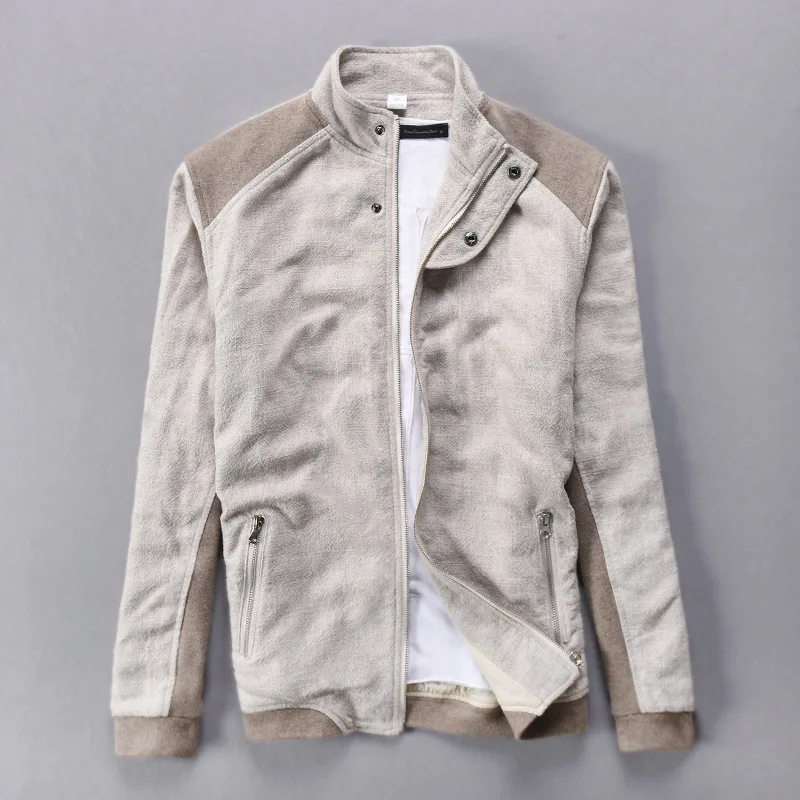2018 new arrival spring jacket men Stand collar slim pure linen jacket men autumn coat zipper solid casual jacket for men
2018 new arrival spring jacket men Stand collar slim pure linen jacket men autumn coat zipper solid casual jacket for men