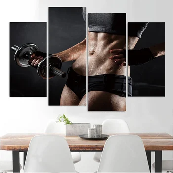 Framework HD Printed Modern Canvas 4 Panel Gym Dumbbells Fitness Home Decoration Living Room Wall Art Painting Modular Pictures
Framework HD Printed Modern Canvas 4 Panel Gym Dumbbells Fitness Home Decoration Living Room Wall Art Painting Modular Pictures