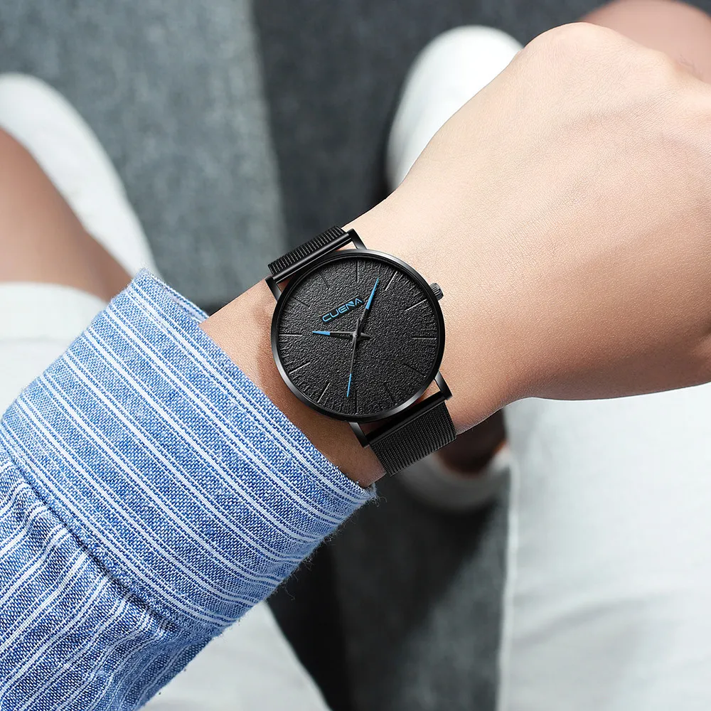 CUENA Casual Fashion luxury brand gold silver black Watches Men's Sport Wrist Watch Quartz Stainless Steel Mesh Band A40
CUENA Casual Fashion luxury brand gold silver black Watches Men's Sport Wrist Watch Quartz Stainless Steel Mesh Band A40