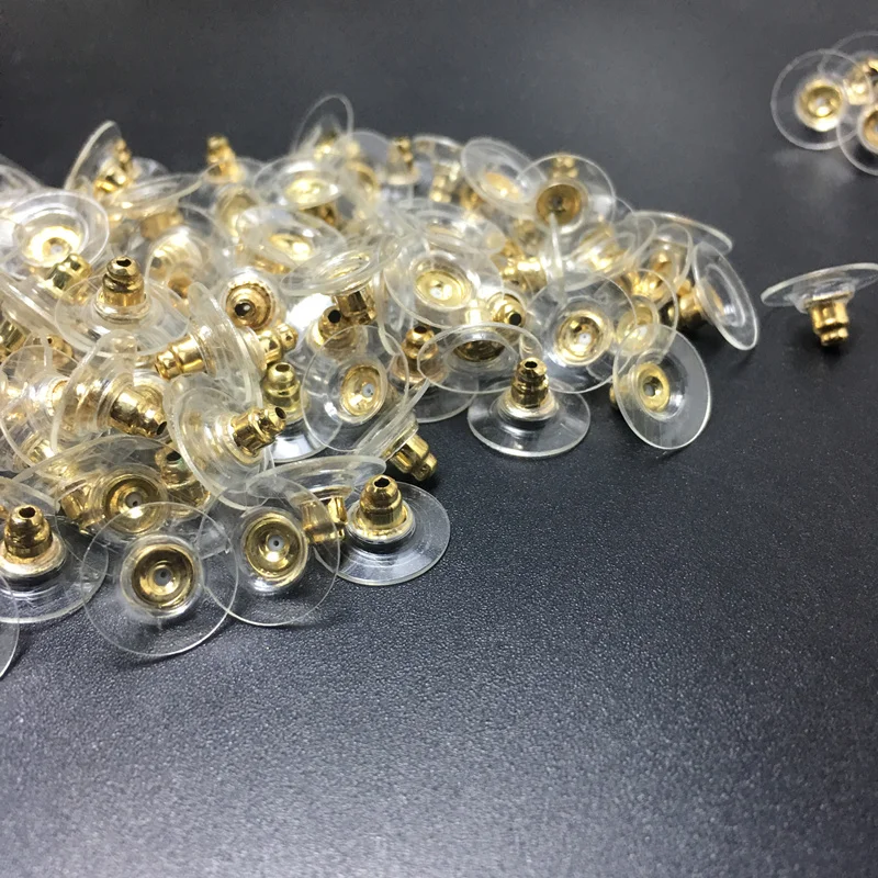 ZCHLGR 50pcs DIY Craft Accessories Silicon Stud Earring Back Stoppers Ear Post Nuts Jewelry Findings Components Gold and Silver
ZCHLGR 50pcs DIY Craft Accessories Silicon Stud Earring Back Stoppers Ear Post Nuts Jewelry Findings Components Gold and Silver