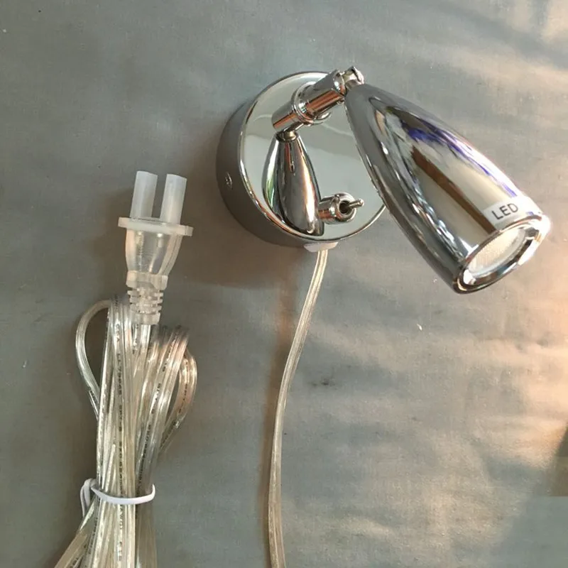 Topoch Plug in Wall Sconce with on/off Switch Directional Head 3W LED Focusing Lens Clear Cords 6 Feet AC100-240V EU/UK/US Plug
Topoch Plug in Wall Sconce with on/off Switch Directional Head 3W LED Focusing Lens Clear Cords 6 Feet AC100-240V EU/UK/US Plug