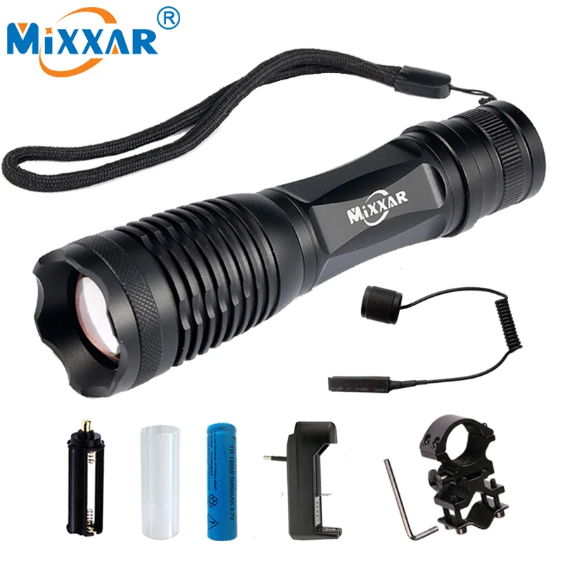 T6 9000LM LED Tactical Flashlights Torch dropshipping Camping Hiking Fishing Hunting Portable Light +Gun Mount +Remote Switch
T6 9000LM LED Tactical Flashlights Torch dropshipping Camping Hiking Fishing Hunting Portable Light +Gun Mount +Remote Switch