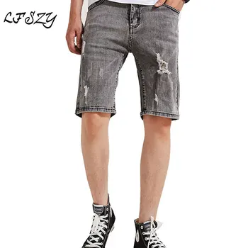 Men's Denim shorts 2020 New Summer Men's Five-point Shorts Korean Casual Mid-rise Loose Elastic Curling shorts Size 28-35 36
Men's Denim shorts 2020 New Summer Men's Five-point Shorts Korean Casual Mid-rise Loose Elastic Curling shorts Size 28-35 36