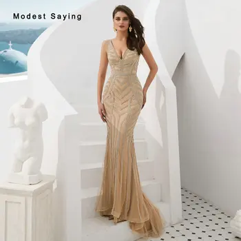Luxury Champagne Mermaid V Neck Crystal Evening Dresses 2019 Burgundy Formal Women Party Prom Gowns vestidos de fiesta de noche
Luxury Champagne Mermaid V Neck Crystal Evening Dresses 2019 Burgundy Formal Women Party Prom Gowns vestidos de fiesta de noche