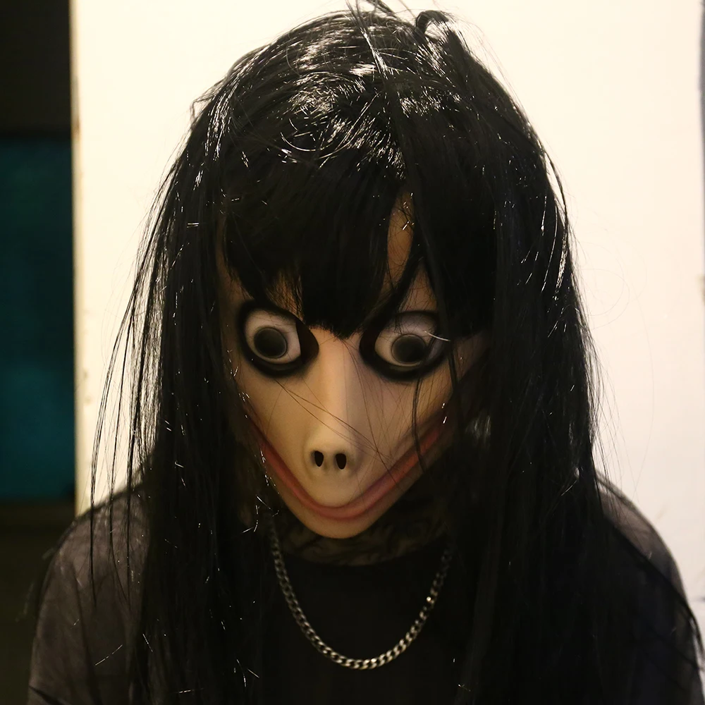 Challenge Game Momo Cosplay Face Masks Creepy Scary Full Head Latex with Long Wigs Props Costume Party Halloween Fancy Dress
Challenge Game Momo Cosplay Face Masks Creepy Scary Full Head Latex with Long Wigs Props Costume Party Halloween Fancy Dress