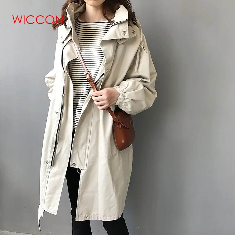 Autumn Women Coat Hooded Single Breasted Slim Padded Windbreaker Trench Long Korean Style Black Orange Women Overcoat
Autumn Women Coat Hooded Single Breasted Slim Padded Windbreaker Trench Long Korean Style Black Orange Women Overcoat