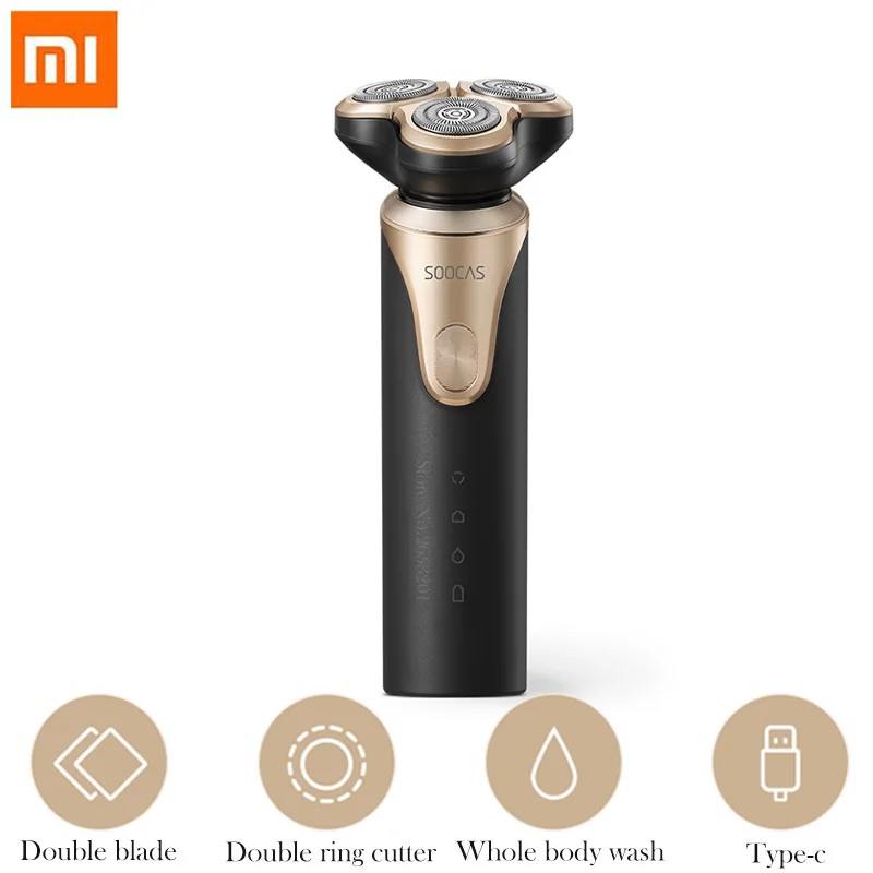 Original xiaomi mijia SOOCAS S3 Electric Shaver For Men 3 Cutter Head Dry Wet Shaving Wireless USB Rechargeable Waterproof Razor
Original xiaomi mijia SOOCAS S3 Electric Shaver For Men 3 Cutter Head Dry Wet Shaving Wireless USB Rechargeable Waterproof Razor