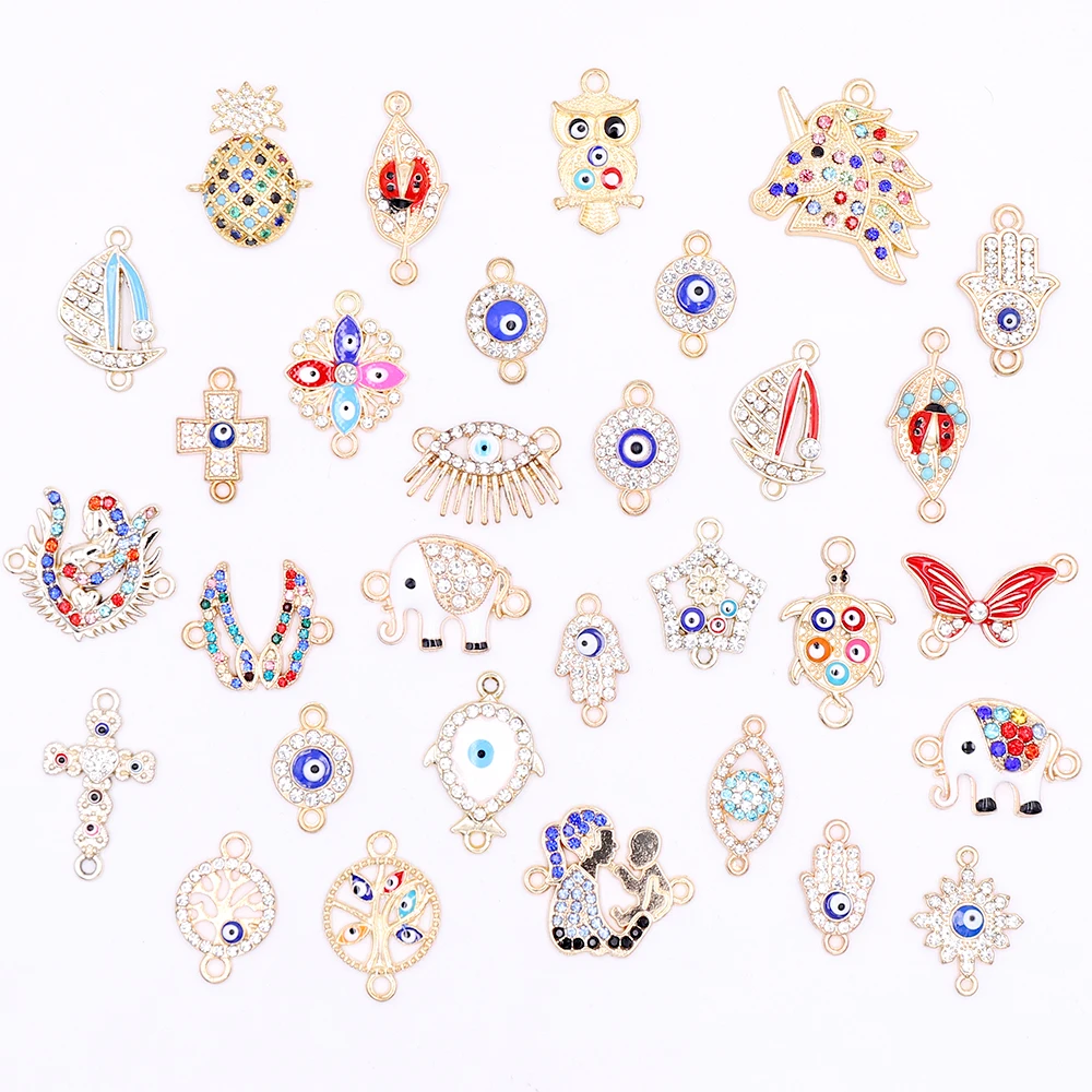All Gold Connectors Charms with Rhinestone Accessories for Bracelets Making DIY Enamel Jewelry Components for Jewelry Making
All Gold Connectors Charms with Rhinestone Accessories for Bracelets Making DIY Enamel Jewelry Components for Jewelry Making
