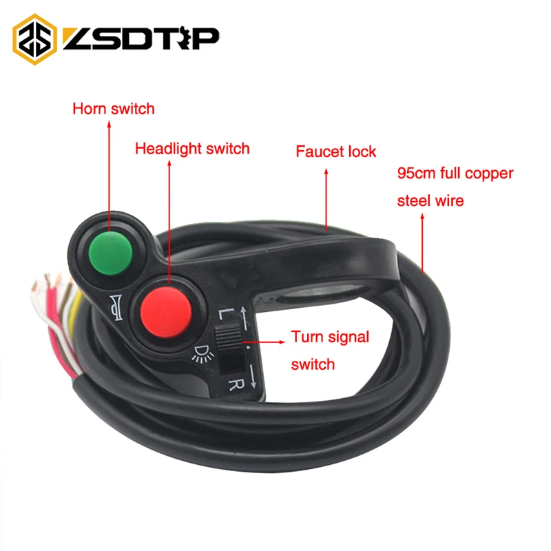 ZSDTRP Motorcycle ATV Dit Pit Bike Scooter 7/8" Switch Horn Turn Signals Headlight On/Off Light 12V Motorbike Switch for Honda
ZSDTRP Motorcycle ATV Dit Pit Bike Scooter 7/8" Switch Horn Turn Signals Headlight On/Off Light 12V Motorbike Switch for Honda