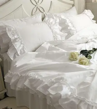Ruffle princess bedding girls luxury white full king queen 4pcs cotton wed home textiles bedspreads duvet cover pillow case
Ruffle princess bedding girls luxury white full king queen 4pcs cotton wed home textiles bedspreads duvet cover pillow case