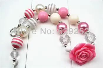 10Pcs Lot wholesale rose flower pendant chunky bubblegum necklace chunky bubblegum necklace for little children CB053
10Pcs Lot wholesale rose flower pendant chunky bubblegum necklace chunky bubblegum necklace for little children CB053
