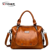 KYIDER de alta calidad de cuero PU para mujer bolsos grandes de hombro Bolso grande de moda cremallera suave bolso de las señoras Bolsas femeninas Neverfull(China)