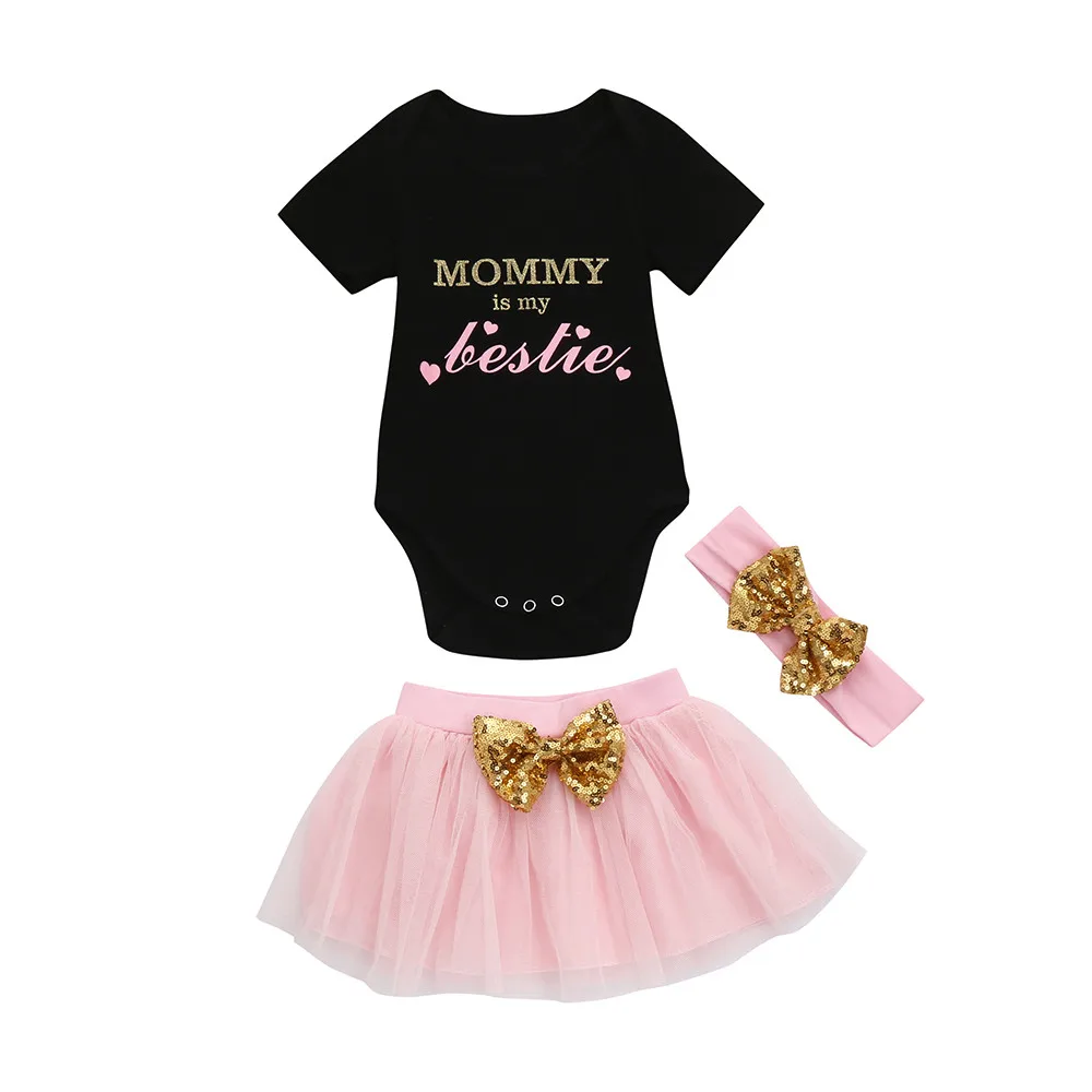 3pcs Toddler Baby Kids Girls Clothes Romper+Tutu Skirt+Headband Set Outfits Cotton Rompers fashion Unisex Kids Clothing Sets
3pcs Toddler Baby Kids Girls Clothes Romper+Tutu Skirt+Headband Set Outfits Cotton Rompers fashion Unisex Kids Clothing Sets