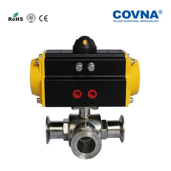 DN80 3 inch L type Pneumatic 3 way Ball Valve Sanitary Ball Valve,Single Acting
DN80 3 inch L type Pneumatic 3 way Ball Valve Sanitary Ball Valve,Single Acting