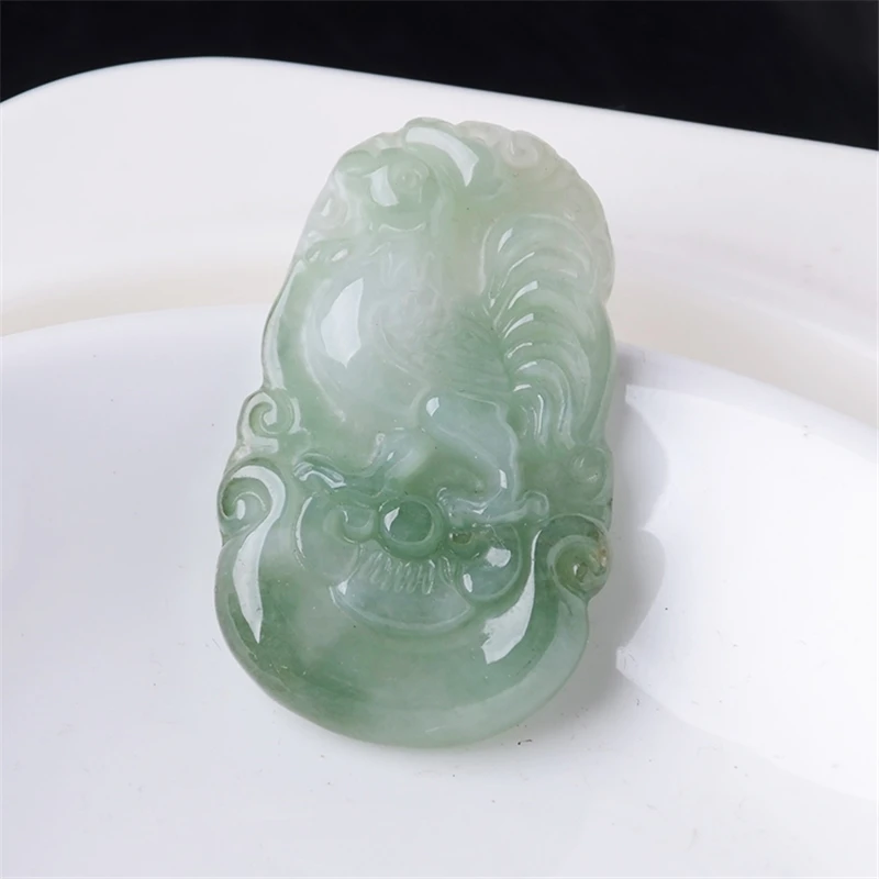Old pit Myanmar A cargo ice type floating flower jade chicken zodiac Xiaoyu brand jade chicken pendant delivery certificate
Old pit Myanmar A cargo ice type floating flower jade chicken zodiac Xiaoyu brand jade chicken pendant delivery certificate