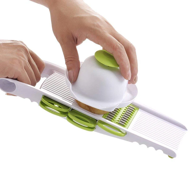 Mandoline Slicer Grater Vegetables Cutter with 5 Blade Carrot Peeler Cheese Grater Kitchen Accessories
Mandoline Slicer Grater Vegetables Cutter with 5 Blade Carrot Peeler Cheese Grater Kitchen Accessories