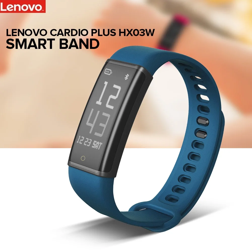 

Lenovo Cardio Plus HX03W Smart Band Bracelet Bluetooth 4.2 IP68 Waterproof Sport Wristband Heart Rate Sleep Monitor Pedometer